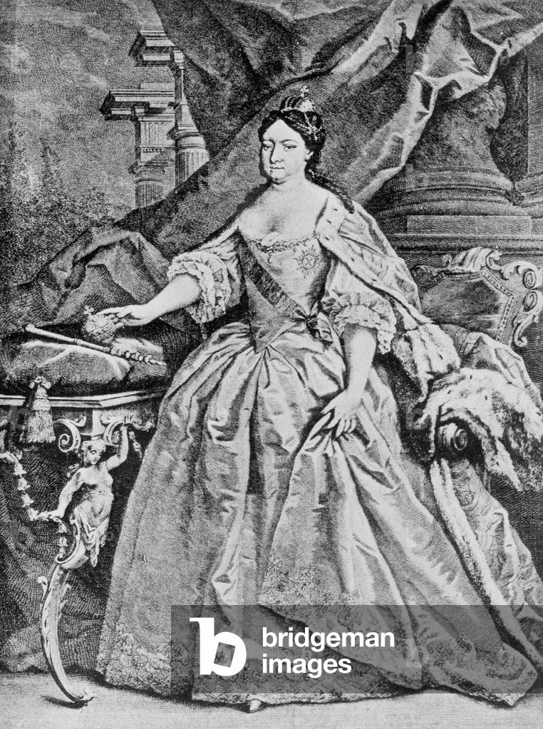 Empress Anna Ivanovna of Russia (b/w photo)