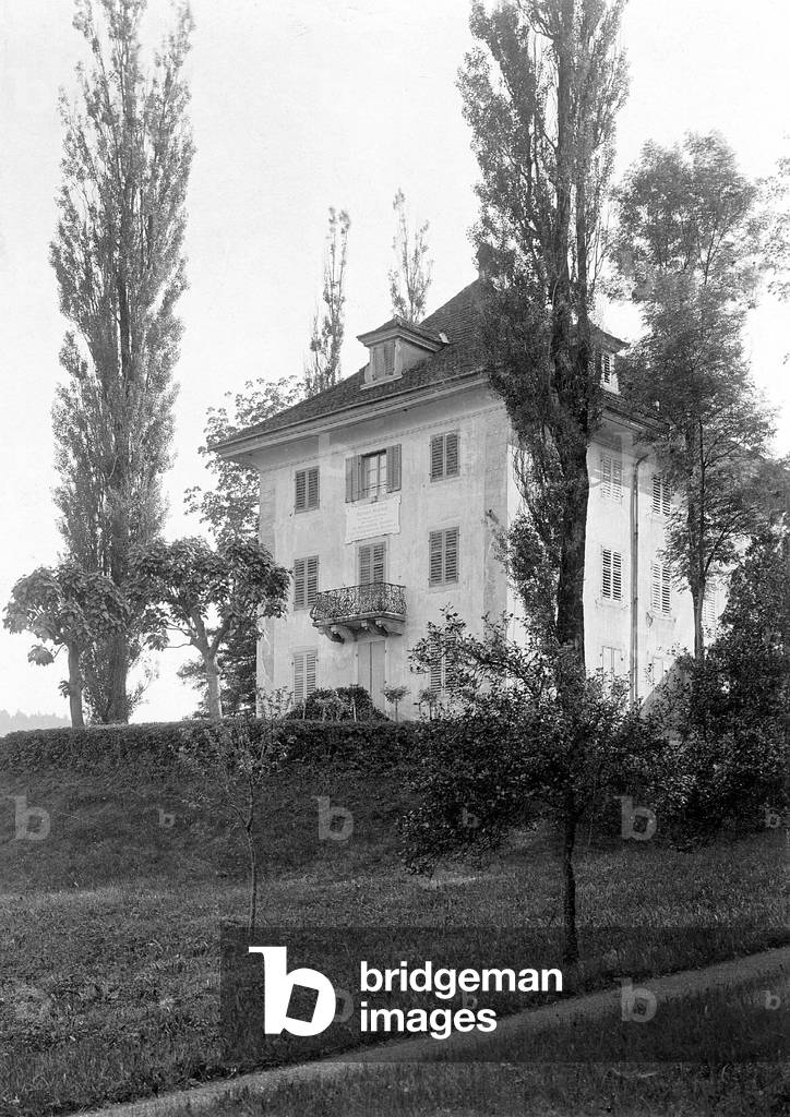 The Villa am Rhyn Tribschen in Lucerne, 1909 (b/w photo)