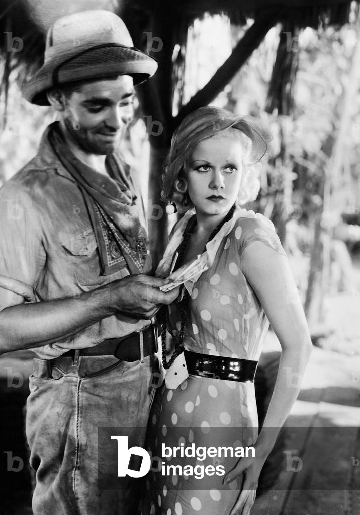 Clark Gable and Jean Harlow in 'Red Dust', 1932 (b/w photo)