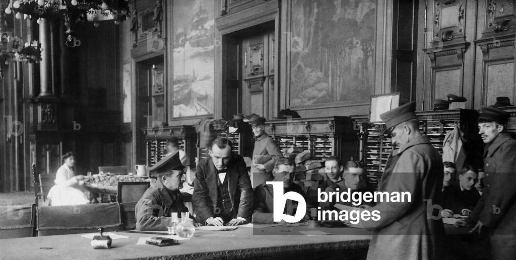 Safety Committee of the Workers 'and Soldiers' Council of Berlin, 1918 (b/w photo)