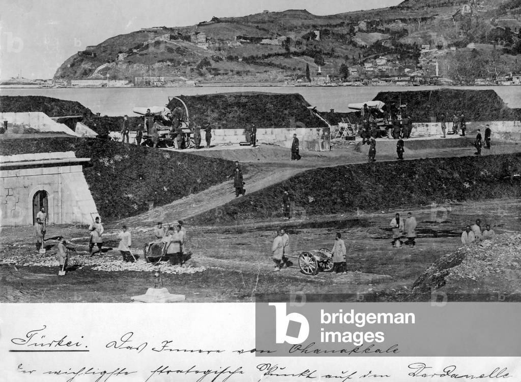 Turkish Dardanelles - Fort Chanakkale (b/w photo)