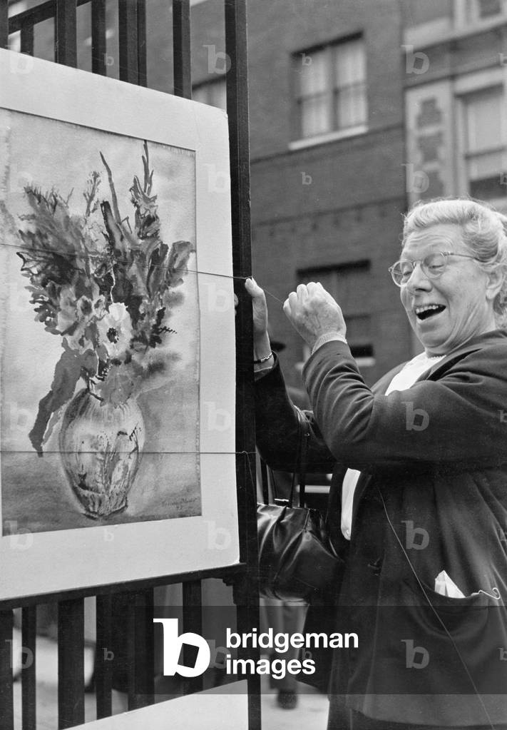 Art in Greenwich Village, circa 1965 (b/w photo)