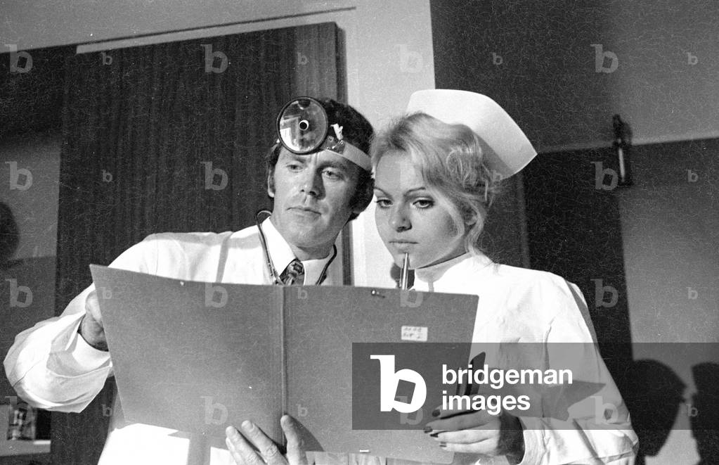 In the hospital, 1971 (b/w photo)