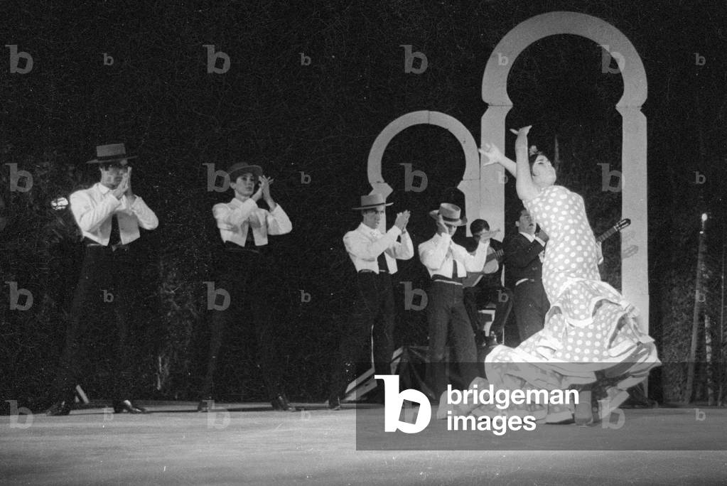 Flamenco in Madrid, 1965 (b/w photo)
