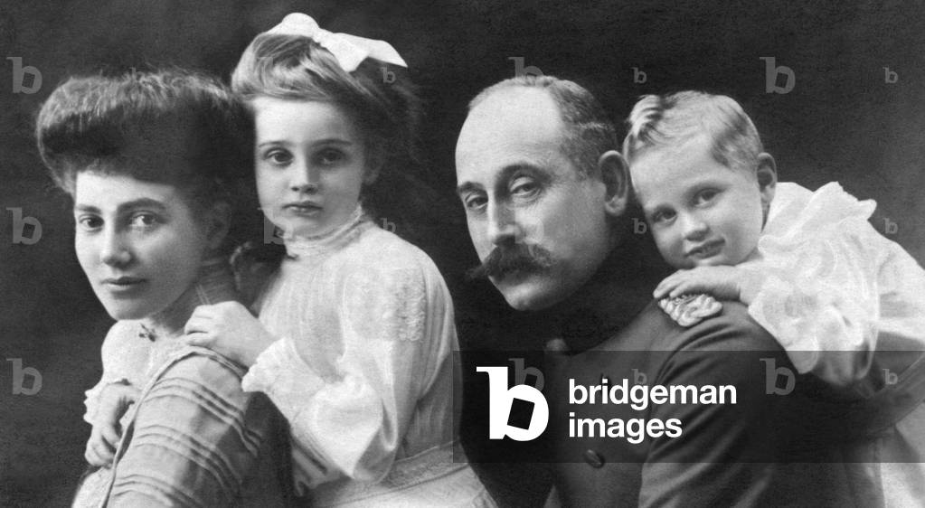 Prince Max of Baden and his family, 1910 (b/w photo)