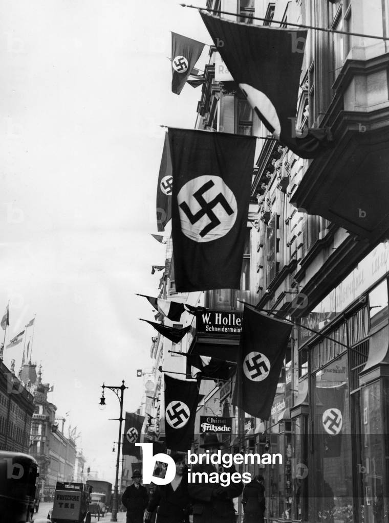 celebration of the Saars in Berlin, 1935 (b/w photo)