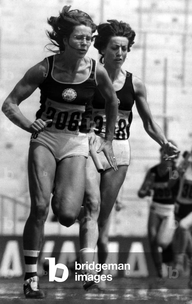 Heide Rosendahl (b.1947), German athlete, Munich, 1972 (b/w photo)