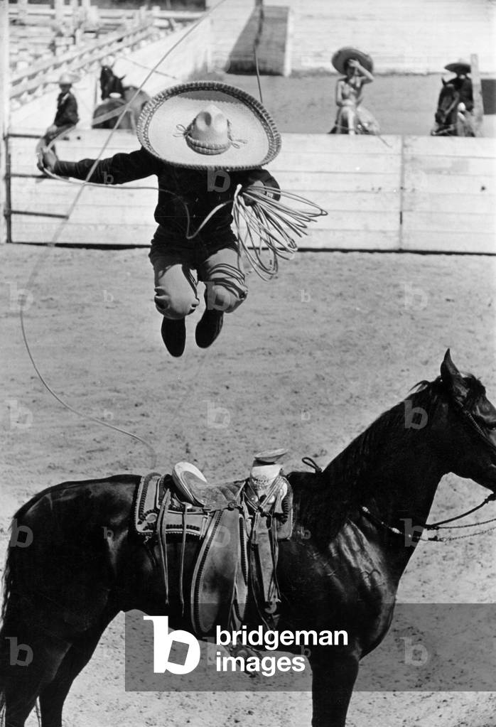Young Charro in Tijuana, 1958 (b/w photo)