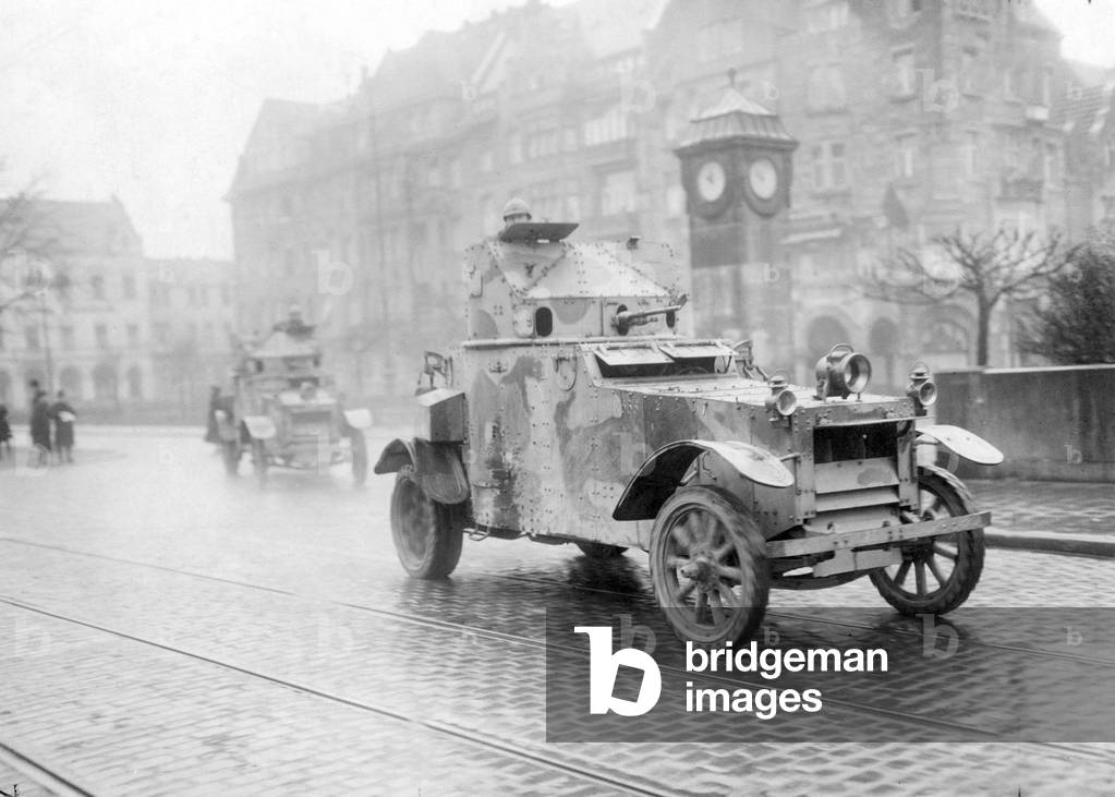 Belgian armored vehicles in Duesseldorf, 1921