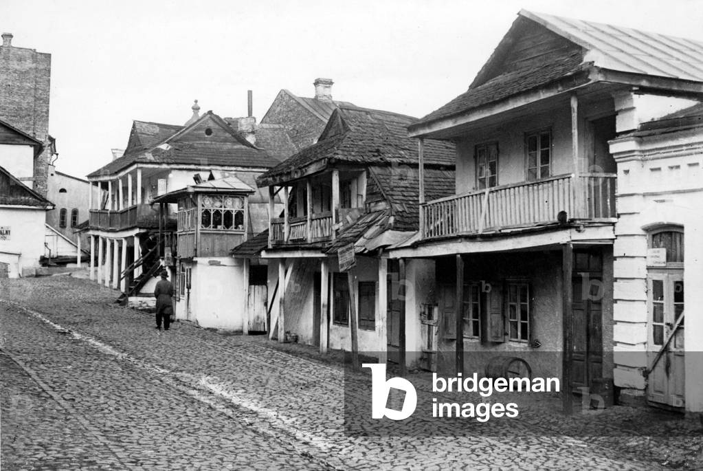 Jewish district of Kremenets before 1939 (b/w photo)