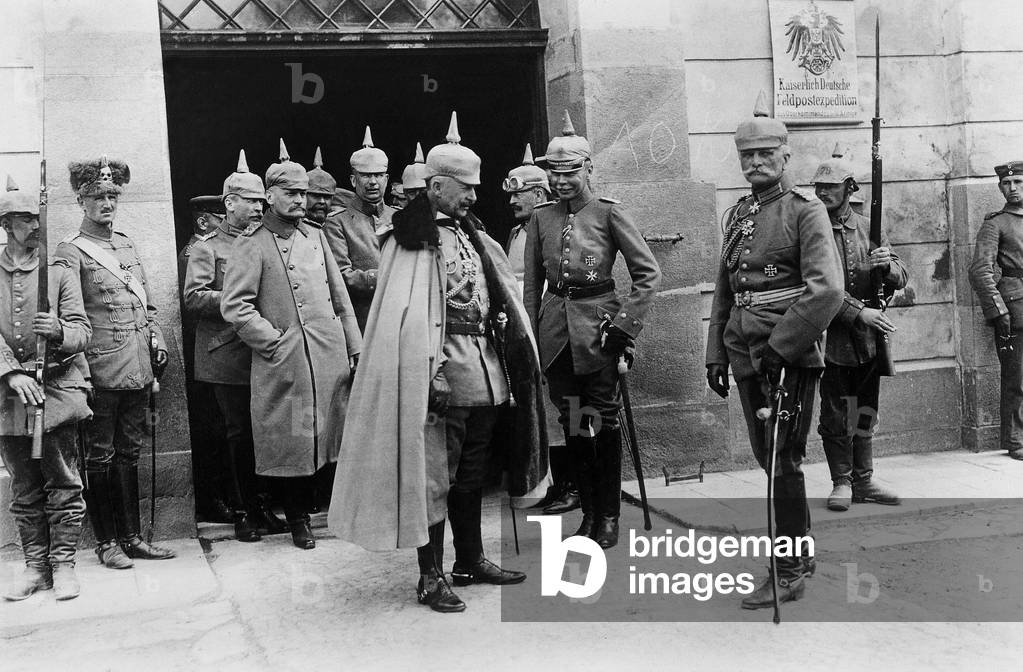 Wilhelm II and August von Mackensen (b/w photo)