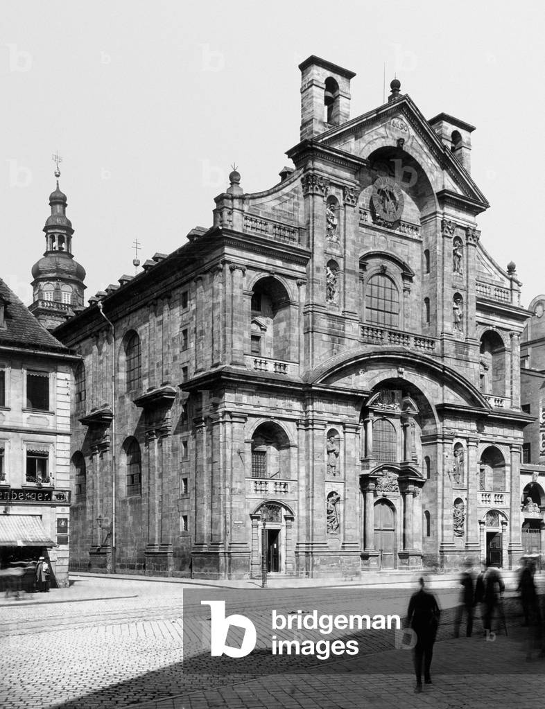 St. Martin's Church in Bamberg (b/w photo)