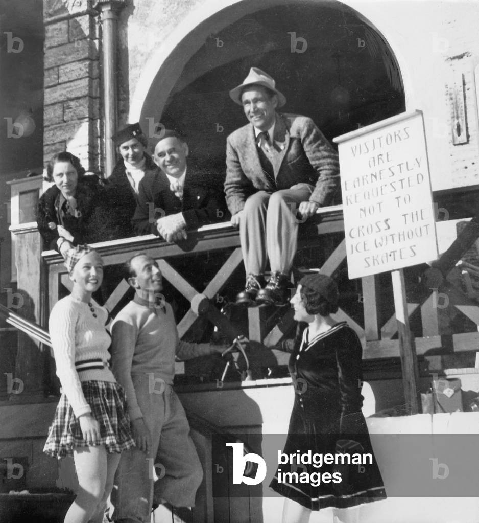 Ernst Baier, Maxi Herber, Weiss Ferdl and Luis Trenker, 1935 (b/w photo)