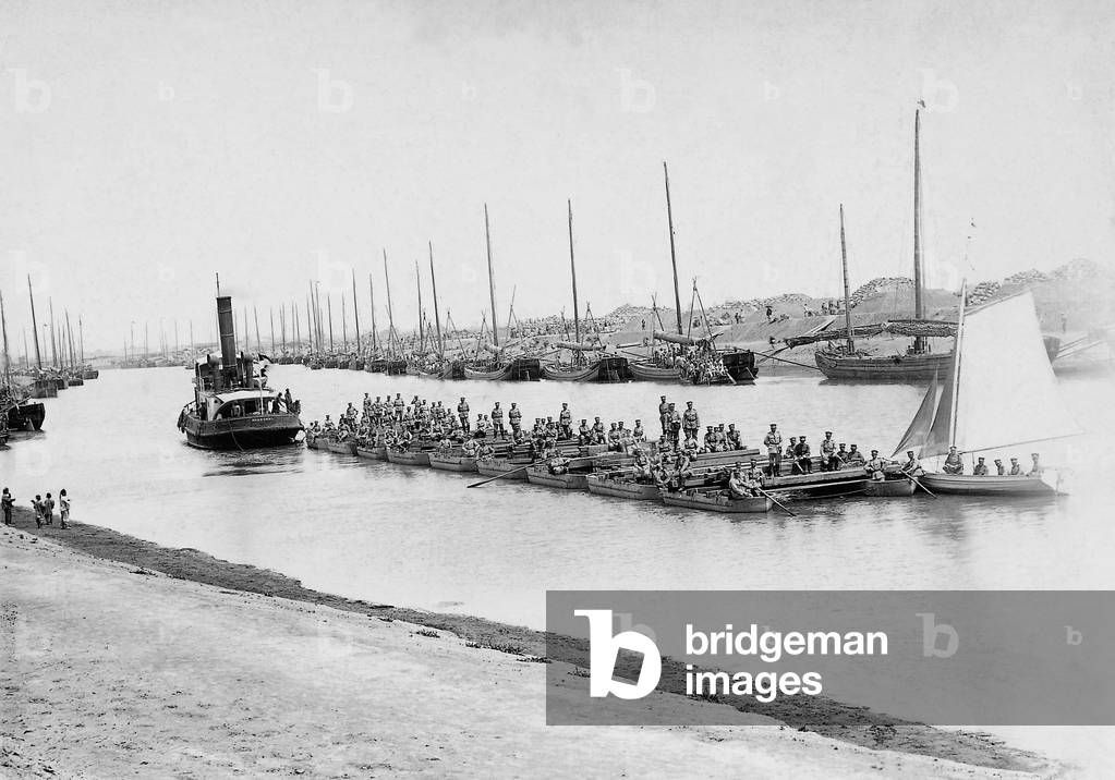 Pioneering exercise in Tientsin, 1909 (b/w photo)