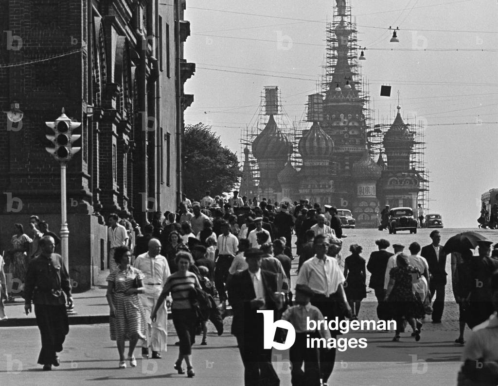 Red Square, Moscow, 1950s (b/w photo)