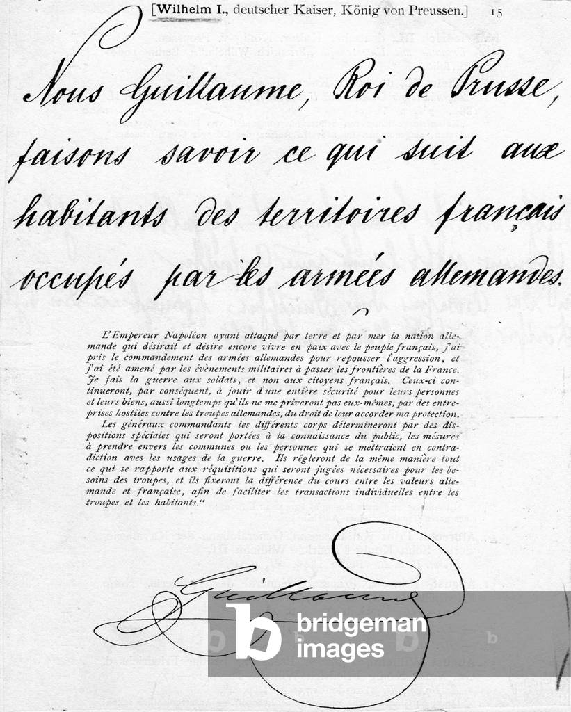 Proclamation de Wilhelm I