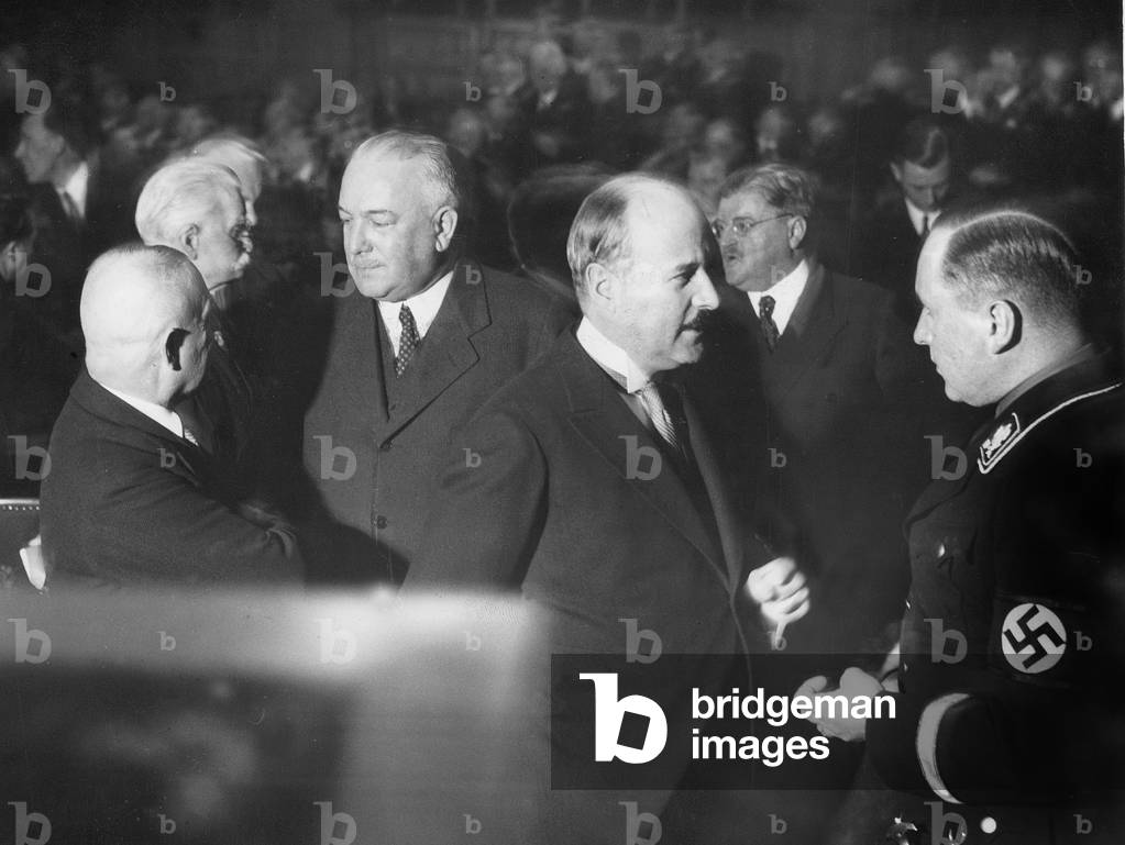 Konstantin von Neurath, Andre Francois-Poncet, Otto Meissner, Walther Darre, 1935 (b/w photo)