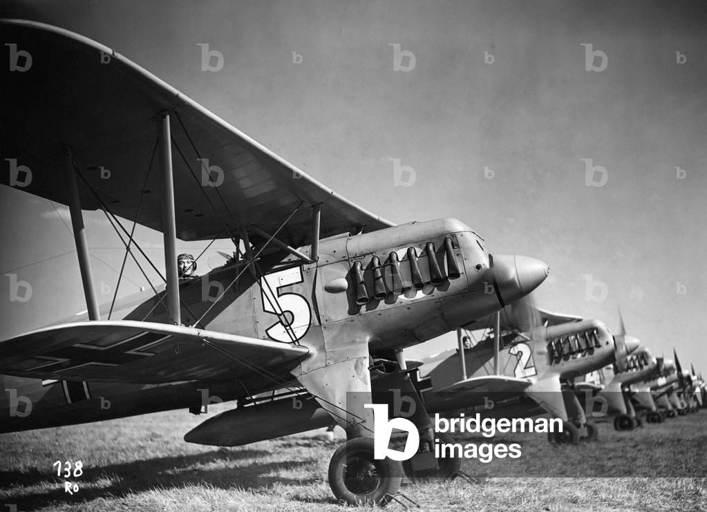 Fighter planes on an airfield, 1938