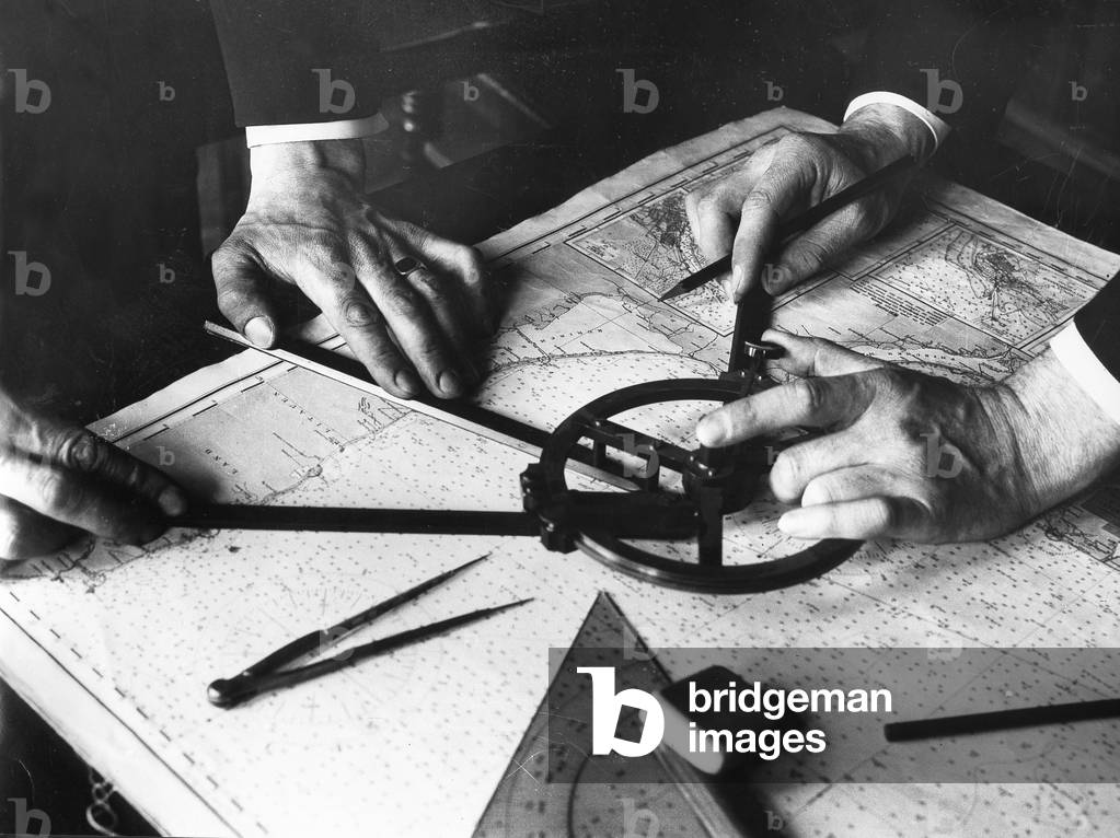 Navigation instruments, 1936 (b/w photo)