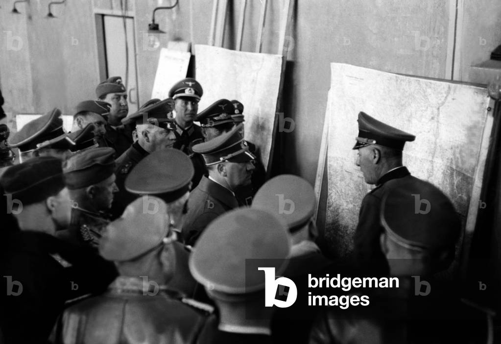 Adolf Hitler during the French campaign, 1940 (b/w photo)