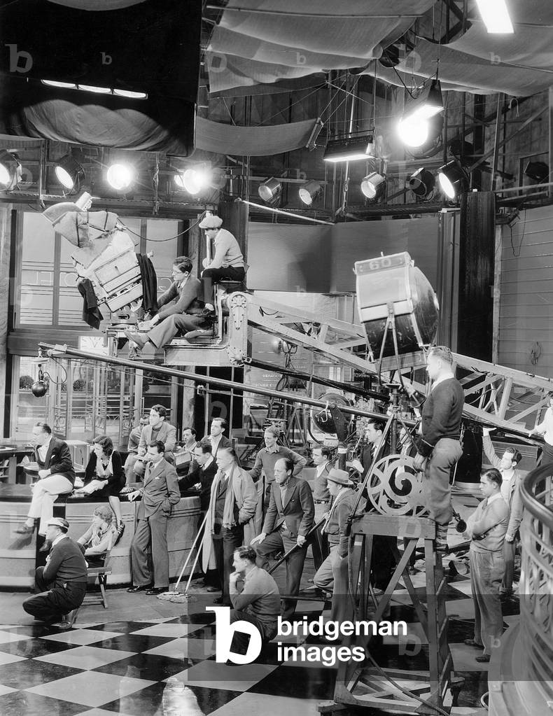 The shooting of the 'Grand Hotel', 1932 (b/w photo)