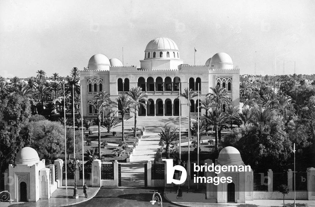 Private house of the Italian Governor General of Libya 1939 (b/w photo)