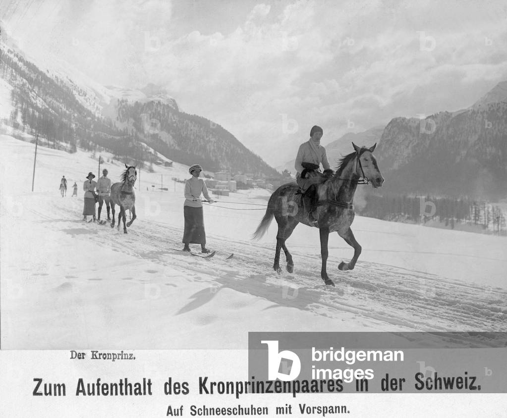 The German Crown Prince Couple during a stay in Switzerland, 1912