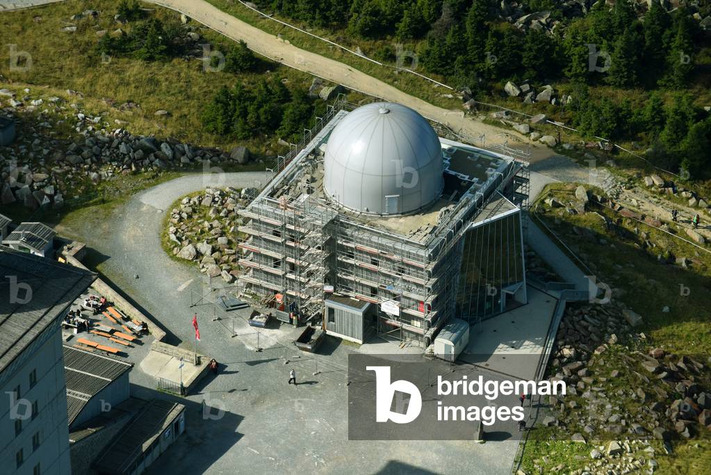 Radar dome on a military property on the Brocken in the state of Saxony-Anhalt, Germany, 28th August 2017 (photo)