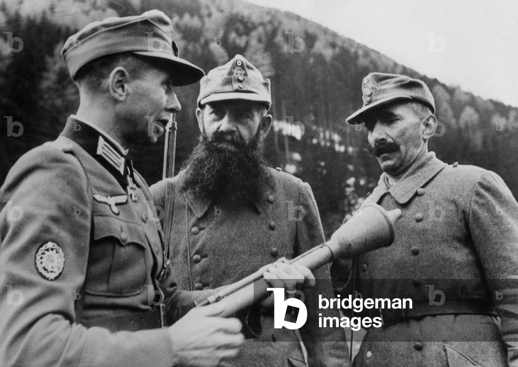 Karl-Walter Lapp Trains German Soldiers of the Volkssturm, 1945 (b/w photo)