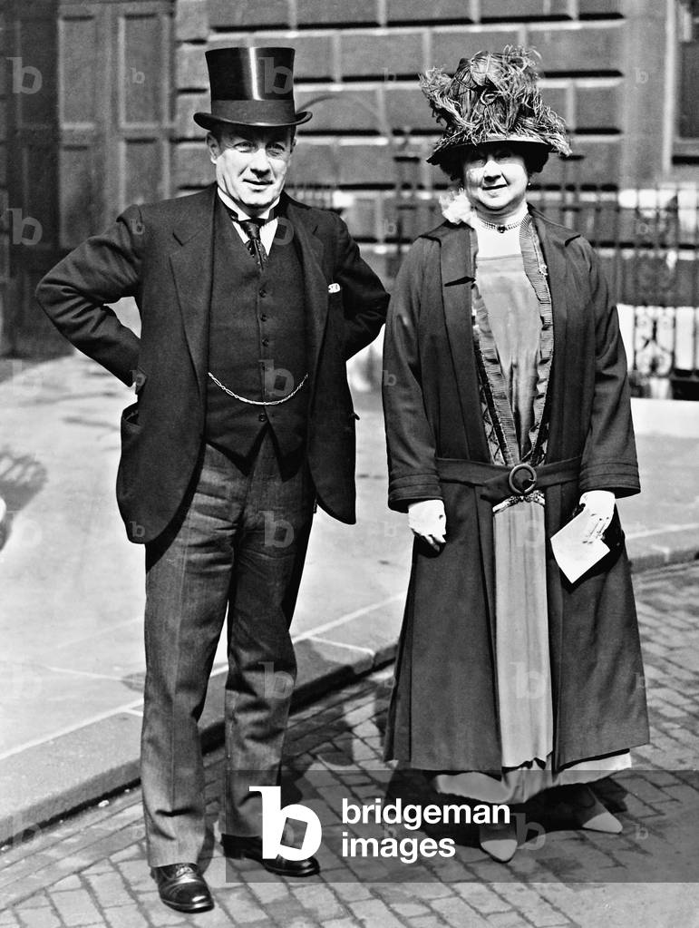 Stanley Baldwin and his wife, 1928 (b/w photo)