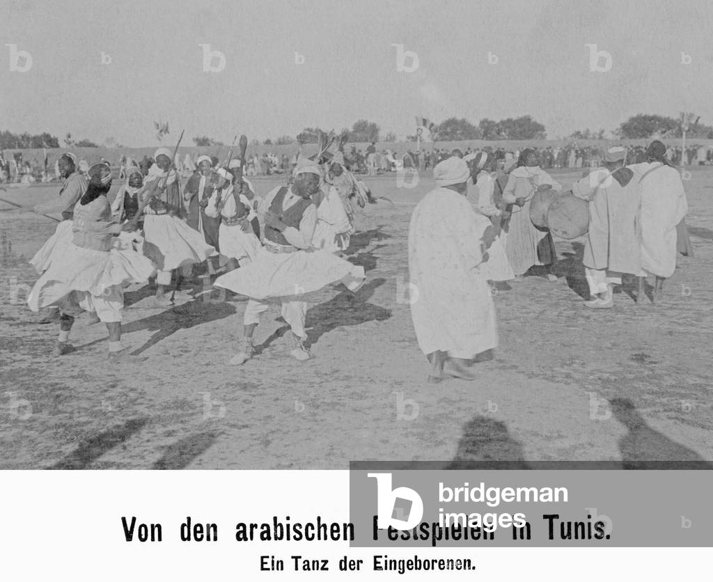 Arab Festival in Tunis, 1911 (b/w photo)