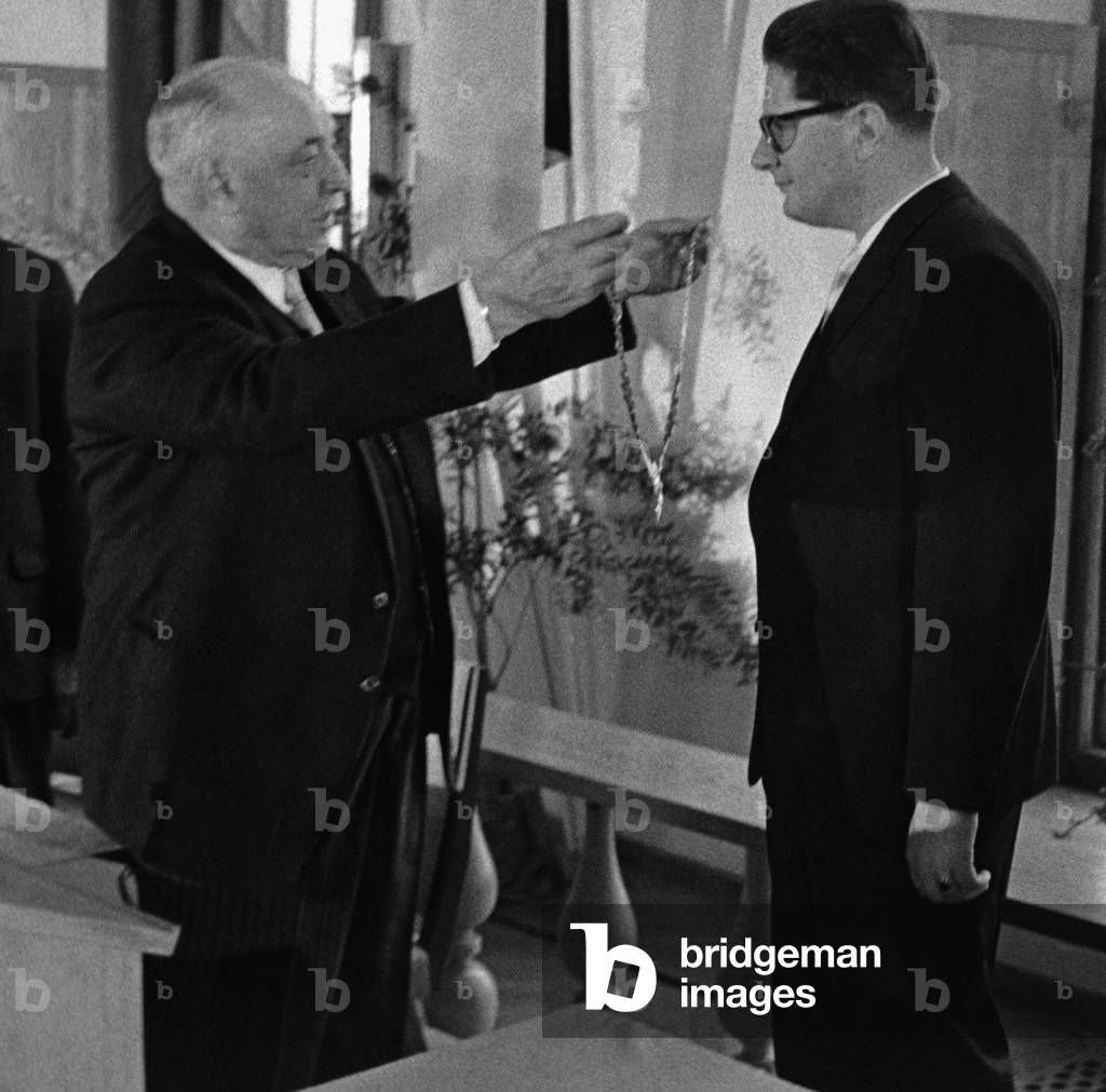 Thomas Wimmer and Hans-Jochen Vogel, 1960 (b/w photo)