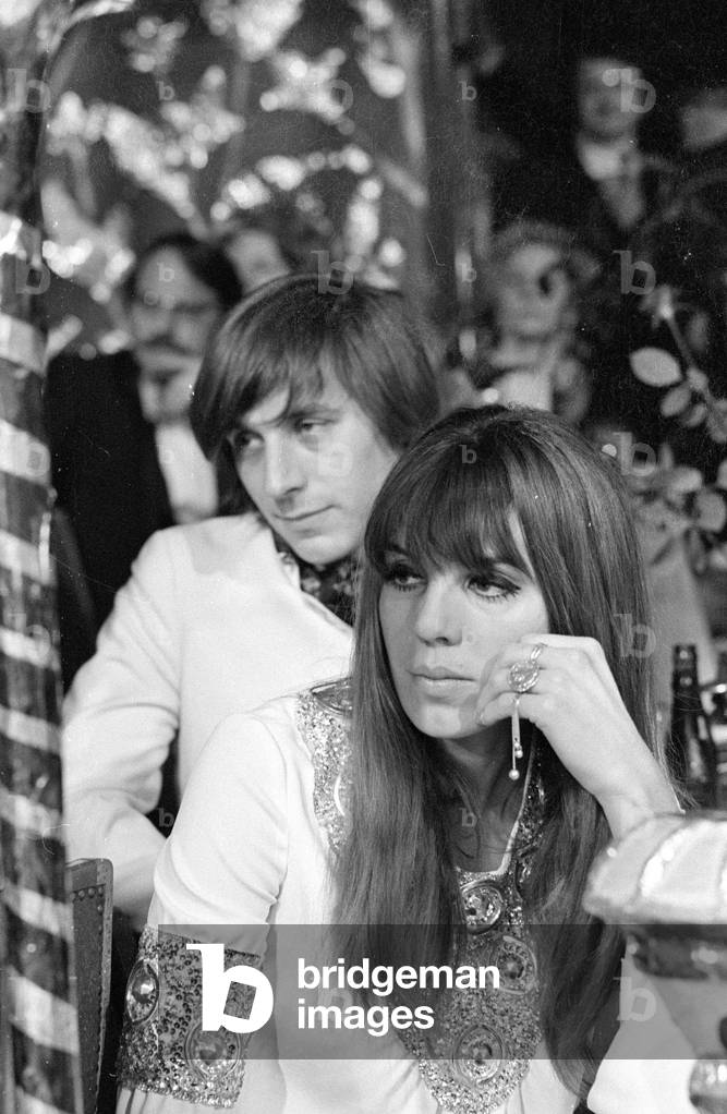 Jane Seymour at the Film Ball Munich 1971 (b/w photo)