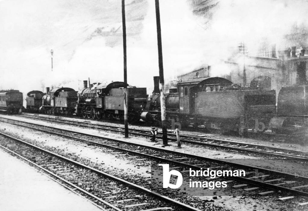 German locomotives in Trier, 1919