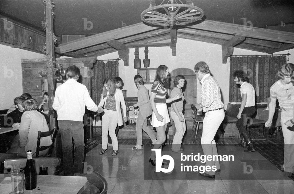 Disco in Bavaria, 1971 (b/w photo)