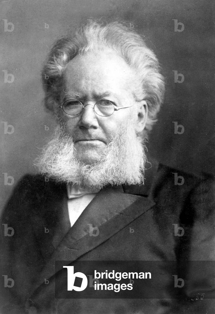 Henrik Ibsen, 1895 (b/w photo)