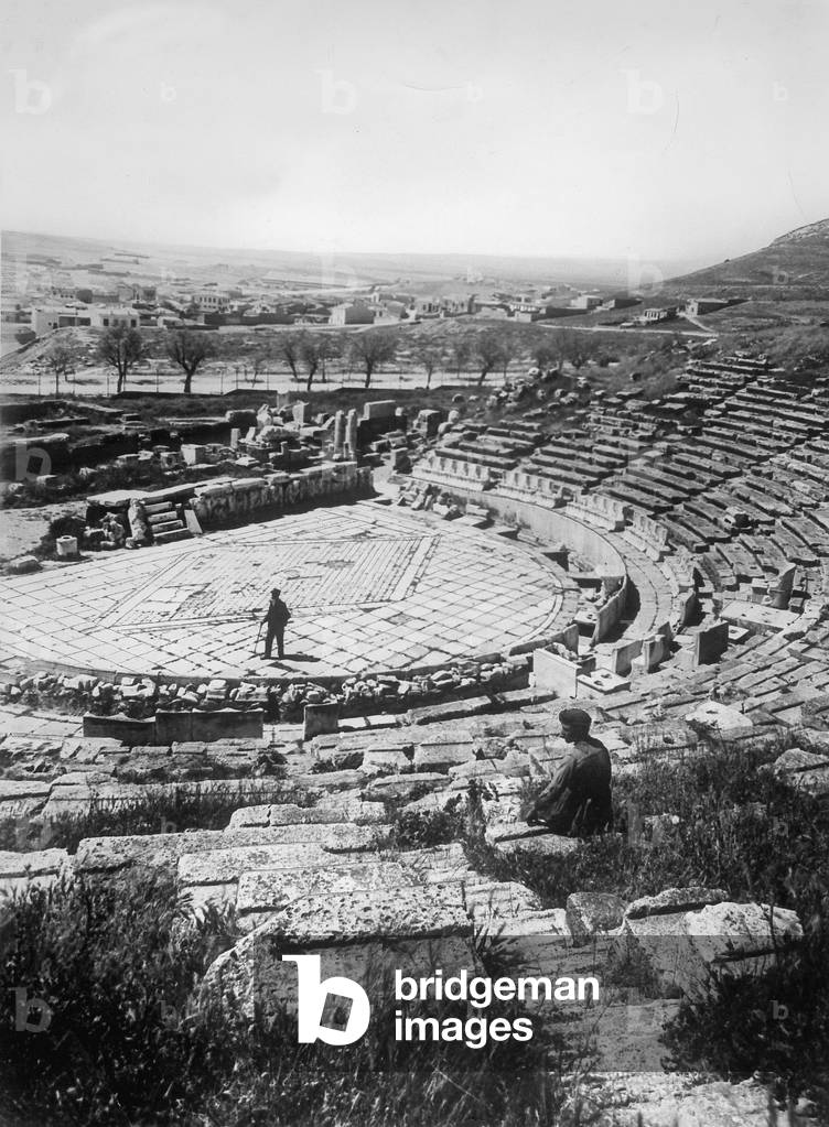Theater of Dionysos in Athen (b/w photo)