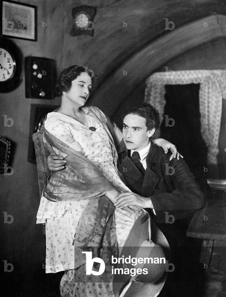 Dagny Servaes and Ernst Deutsch in 'Schweiger', 1923 (b/w photo)