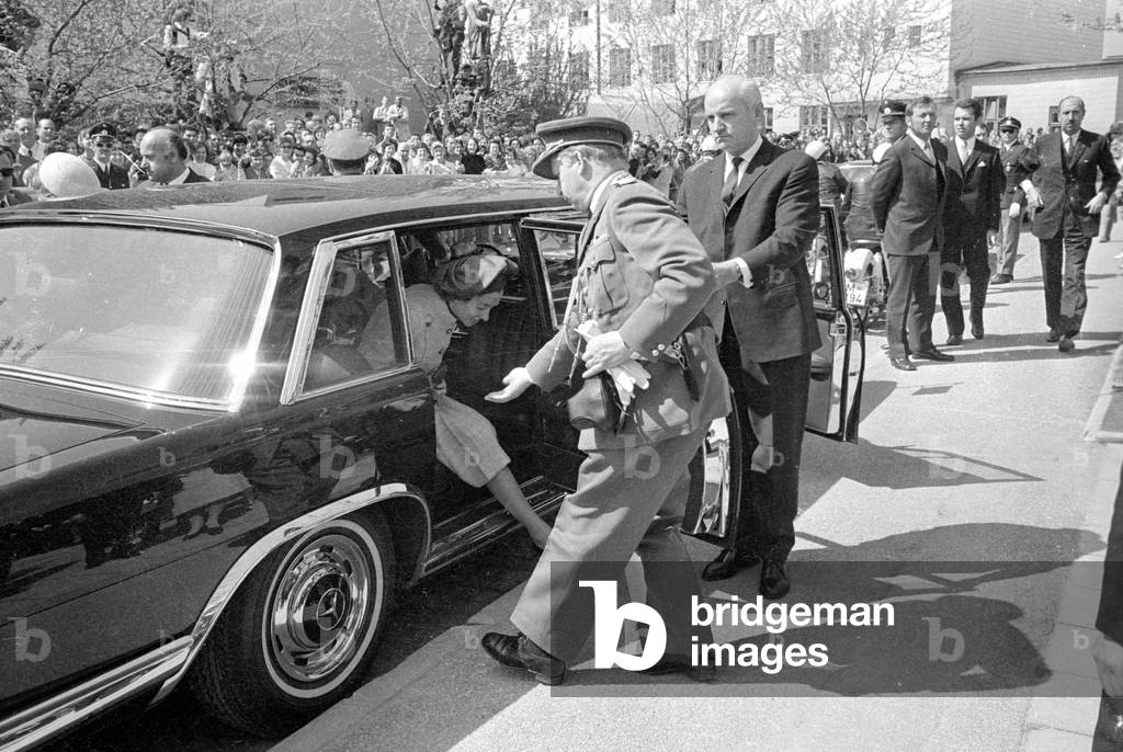 Belgian state visit to Munich, 1971 (b/w photo)