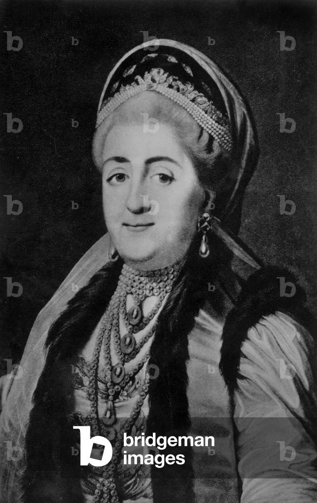 Catherine the Great of Russia (b/w photo)