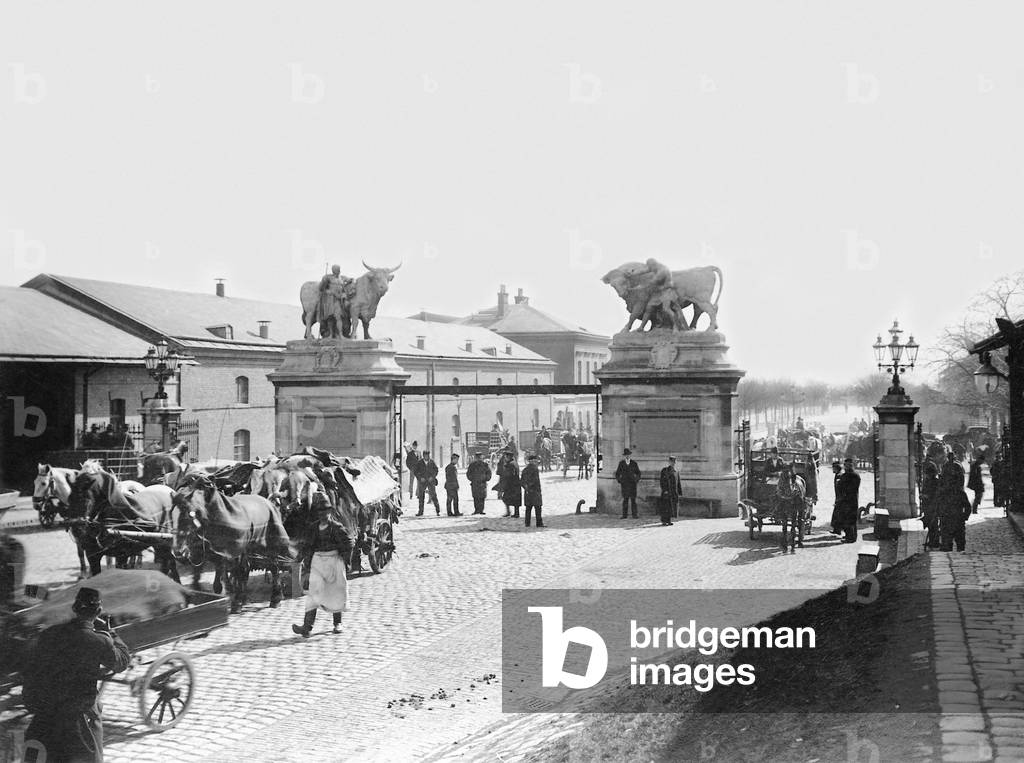Municipal slaughterhouse in Vienna (b/w photo)