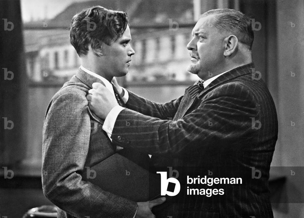 Kurt Meisel and Heinrich George in 'Mrs. Sylvelin', 1938 (b/w photo)