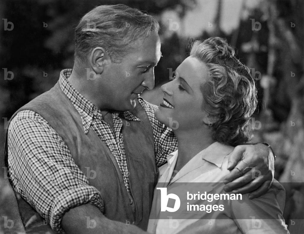 Hans Albers and Olga Tschechowa in 'The Yellow Flag', 1937 (b/w photo)