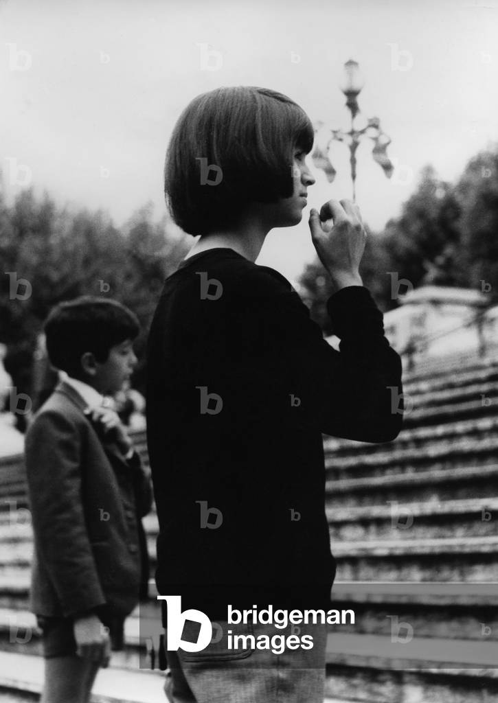 Stairs of Gare de Marseille-Saint-Charles in France (b/w photo)