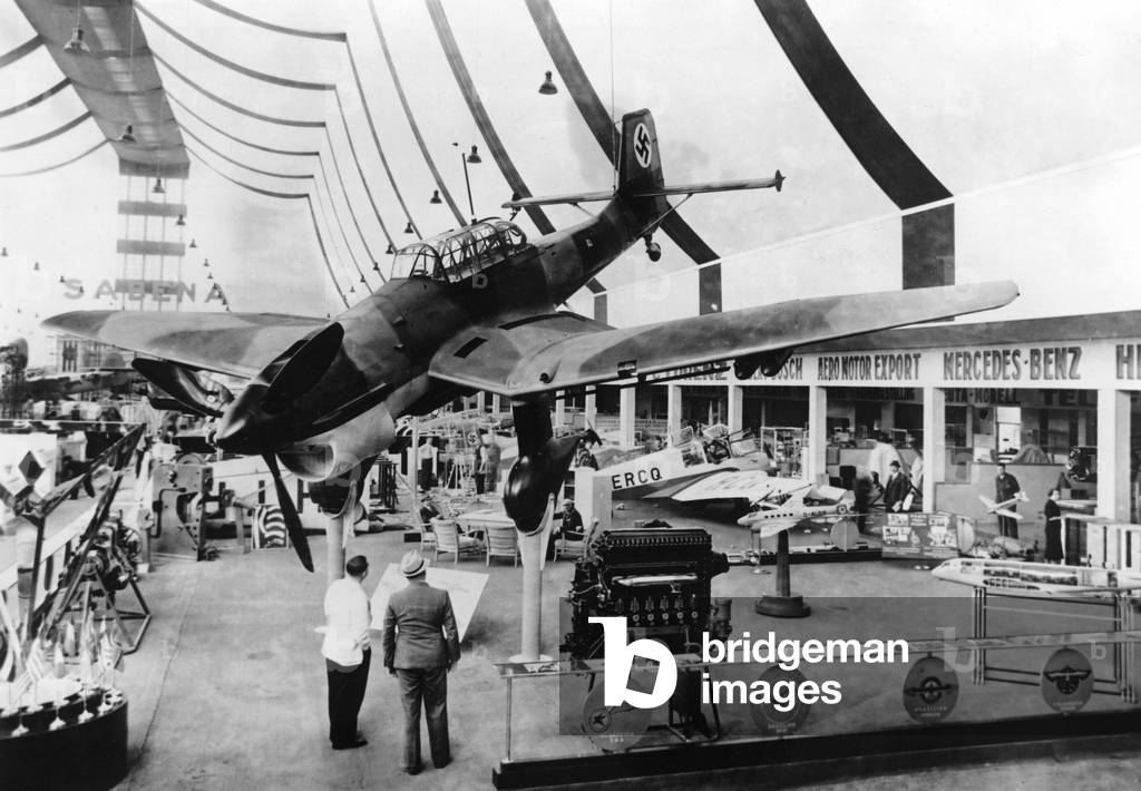 International Aviation Exhibition in Brussels, 1939 (b/w photo)