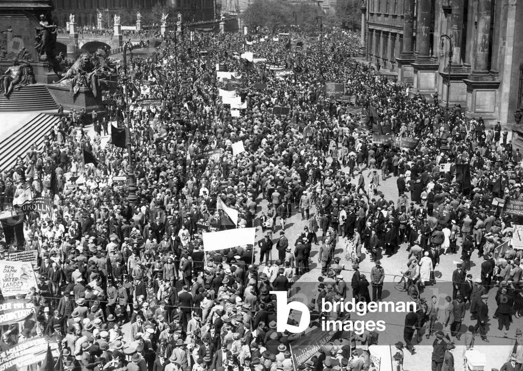 Rally of the KPD on 01.05.1932 (b/w photo)