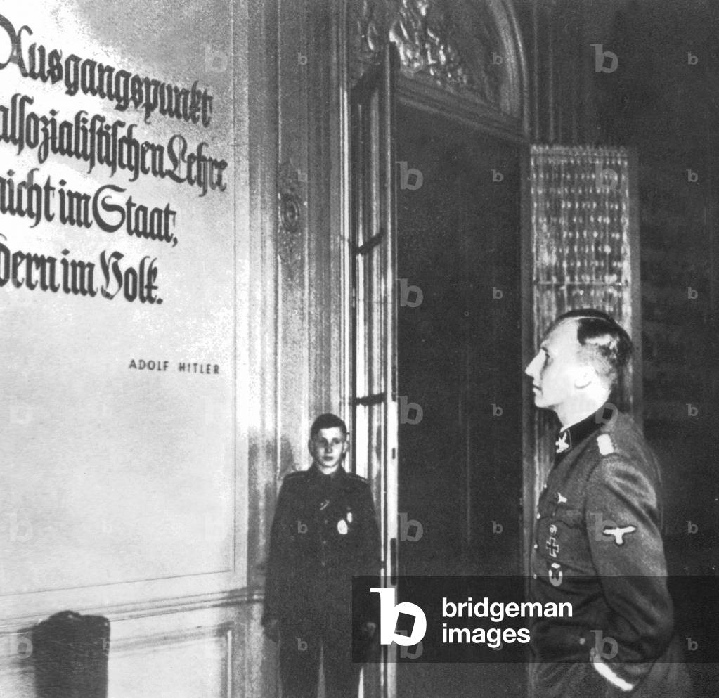 Reinhard Heydrich in Prague, 1942 (b/w photo)