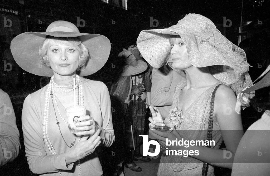 Edith Schmid at Why Not in Munich, 1974 (b/w photo)