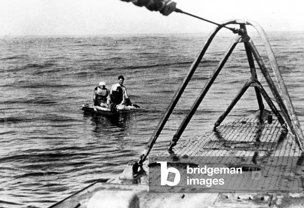 German U-boat campaign in the Second World War (b/w photo)