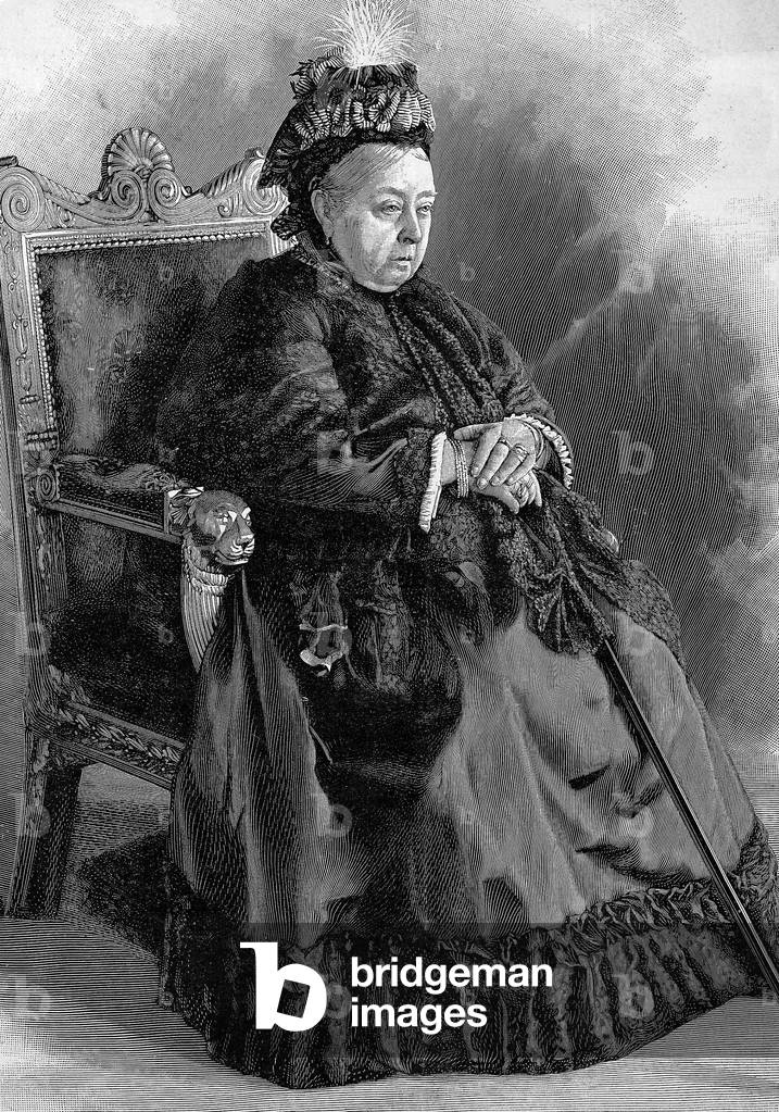 Queen Victoria of England (b/w photo)